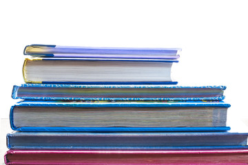 stack of books isolated on white
