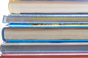 stack of books isolated on white