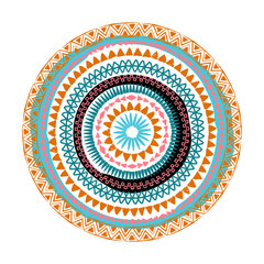 Mandala. Abstract ethnic round vector ornament. Boho texture