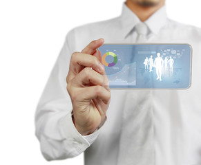 mobile phone, in hand