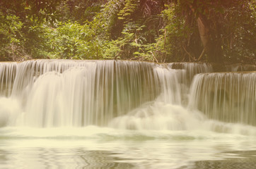 Huai Mae Kamin The waterfall is located on Srinakarin Dam Nation