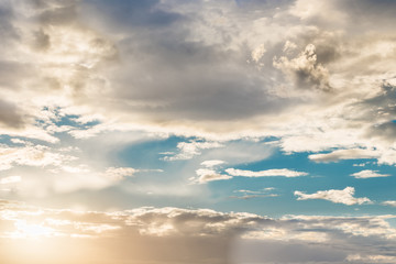 cloudy sky at sunset