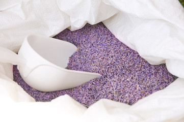Dry lavender flowers on Provence market in France