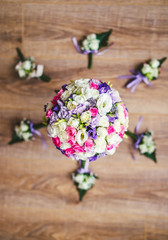 Bridal bouquet and buttonhole