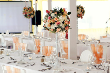 Stylish beautiful luxury wedding decor