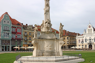 Holy Trinity statue Union square Timisoara Romania