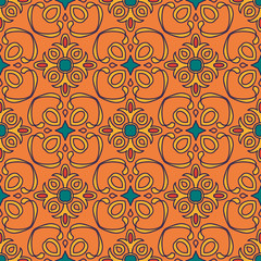 Fototapeta premium Vector seamless texture. Beautiful colored pattern for design and fashion with decorative elements