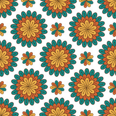 Floral seamless pattern. Modern vector background with flowers. Textile print or packaging design