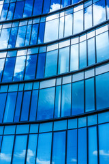 Modern windows mosaic in contemporary modular facade system.