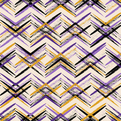 Abstract rhombus seamless color vector pattern. Grunge ethnic texture. Folk rug