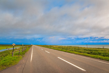 Fototapeta premium まっすぐな道路