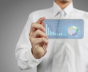 mobile phone, in hand