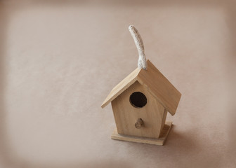 Obraz na płótnie Canvas Wooden decorative birdhouse