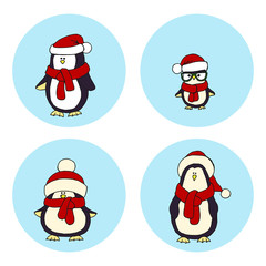 penguins Christmas card