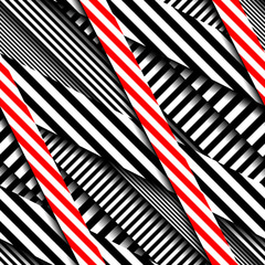 Diagonal strips pattern.