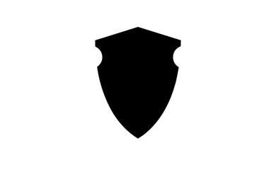 Vector black badge icon on white background