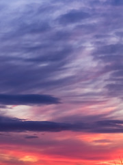 Colorful dramatic cloudy sky