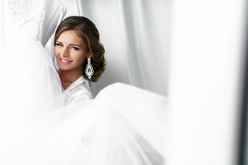 Pretty stylish bride portrait