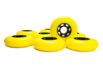 Yellow roller wheels
