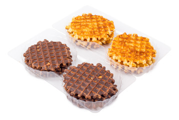 Soft wafers with chocolate
