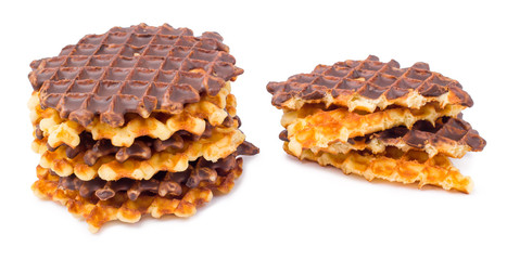 Soft wafers with chocolate