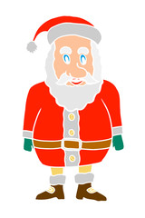 cartoon shocked santa claus