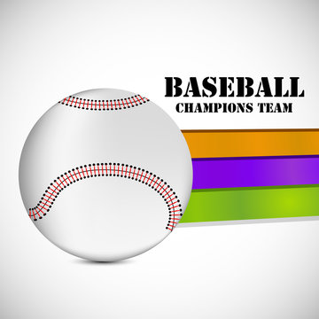Illustration of elements for baseball sport background
