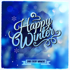 Creative graphic message for winter design