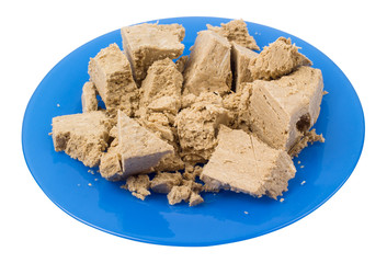 Halvah in a plate