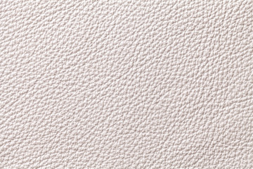 White beige leather texture background with pattern, closeup.