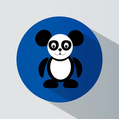Icon. Panda. Animals. Pretty. Bright. Flat design. For your use