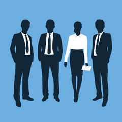 Business people silhouettes. Vector illustration isolated
