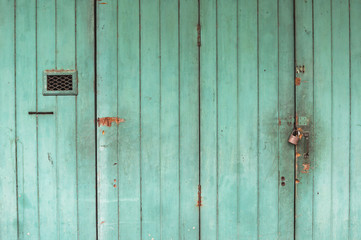Green Wooden Door