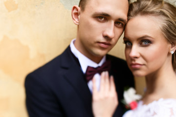 Happy couple on their wedding day