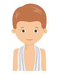 Happy boy cartoon icon. Childhood happinesssummer season cloth and kid theme. Isolated design. Vector illustration