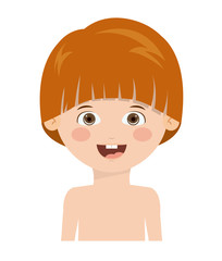 Happy boy cartoon icon. Childhood happinesssummer season cloth and kid theme. Isolated design. Vector illustration