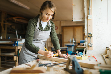 Working as carpenter