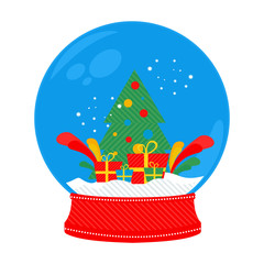 snow globe Christmas tree