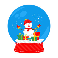 snow globe snowman
