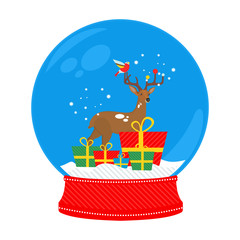 snow globe deer