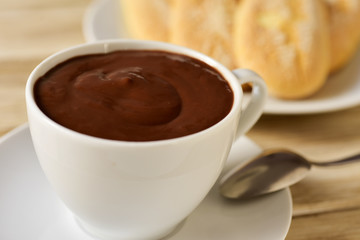 xocolata i melindros, hot chocolate with typical pastries of Cat