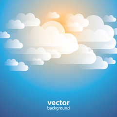 Abstract Clouds Background Vector