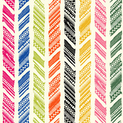Tribal abstract color vector seamless pattern.