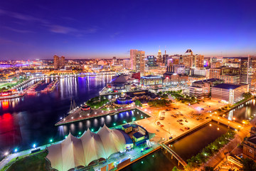 Baltimore, Maryland Inner Harbor Skyline