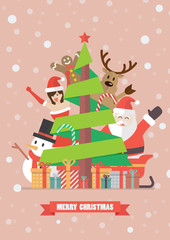 Merry christmas greeting card