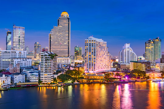 Bangkok, Thailand River Cityscape 