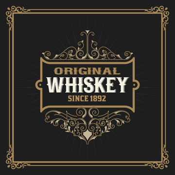 Vintage Whiskey Label Graphic
