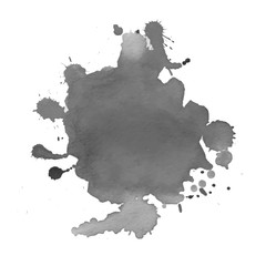 Black watercolor stain. Watercolor texture background
