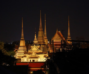 Wat Phra Kaew at night in Bangkok