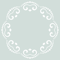 Floral Modern Round Frame